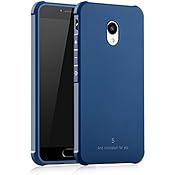Pellicola Vetro Temperato per Meizu e altro ancora 5 COVO® Fermezza e Flessibilità Back Cover Style Smartphone Custodie per Meizu M5 (Blu)