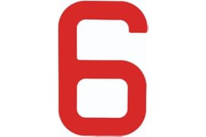 OPTIPARTS - Numero Velico 30,5cm Rosso Sei OP-2033RD6