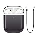 Produktbild FRTMA Kompatibel mit Apple AirPods Ladebehälter 2. Generation [Front-LED Sichtbar] Hartes PC-Gehäuse & Anti-Loss Strap(Waffenfarbe)