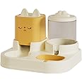 TOMVAES Cat Automatic Feeder, Dog Feeder and Water Dispenser, Pet Waterer, Small Medium Big Animals Dispenser & Food Bowl, Kitten Puppy Feeding Dispenser, 4000ml
