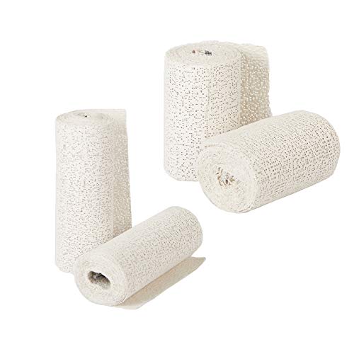 romed yeso compresa (6 rollos 3 m x 10 cm) + (6 rollos 3 m x 15 cm) Set yeso Huella Baby Tripa yeso