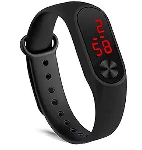 sunway M3 Silicone LED Digital Black Mens Womens Watch