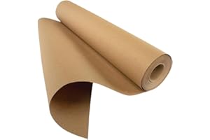 Hawksbill Kraft Paper Roll 440mm x 30m Recyclable Brown Paper Roll – for Arts & Crafts Gift Wrapping Paper Void Filling & More