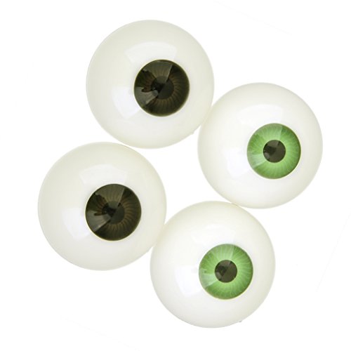 2 x Puppenaugen Augapfel Kunststoffaugen Puppen Augen Halloween Deko 30mm
