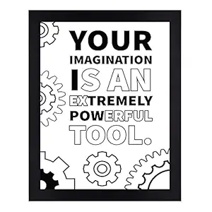 Interio Crafts Framed Inspirational Poster with Glass in Front(Frame 13.5X10 Inches, Poster Size:12X8 Inches, Black)