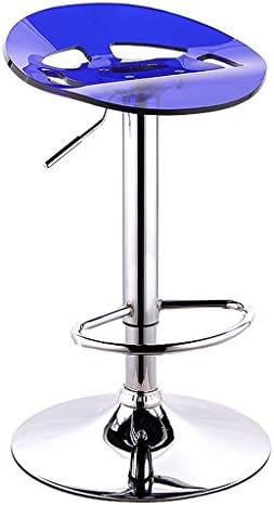 Bar stool simple lifting acrylic bar stool front bar chairs @TaoMi Homw ( Color : Blue )