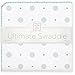SwaddleDesigns Ultimate Swaddle Blanket, Premium Cotton Flannel, Big Dot Little Dot, SeaCrystal