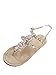 Produktbild Knöchelriemchen Damen Offene Sandale T-Spange Sandals Sommer Schnallen Sandalen Bohemia Sandalen Schuhe Strandschuhe Low Schuhe Römersandalen Hausschuhe Schuhe Fashion Abendschuhe LMMVP (43, Gold)
