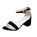 Produktbild Damen Chunky Heel Sandale Xinan mit Ankle Strap Sandalen Sommerschuhe (38, Schwarz)