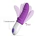 Produktbild Silikon Vibrator Vagina Massagegerät Dildo Starken Motor Vibratoren für Sie G Punkt und Klitoris Analvibrator Sexspielzeug Stimulator 7 VibrationModi 100% Wasserdicht (Lila)