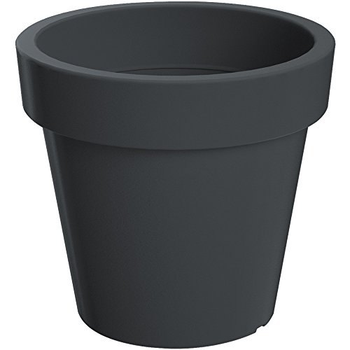 Blumentopf Übertopf Pflanzkübel Pflanztopf Pflanzenkübel Pflanzgefäß Blumenkübel Rundtopf Lofly anthrazit - 2