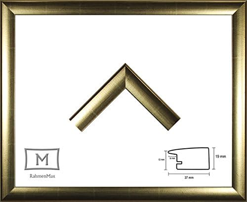 Picture / Poster / Photo Frame "Toskana" 19,7 x 24 Inch ( 50 x 61 cm ) with grand colour choice. Currently: Glossy Gold. Colour Category: Metal