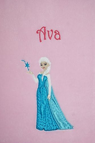 Disney Frozen Elsa Luxury Personalised Applique Super Soft Fleece Blanket (Baby Pink)