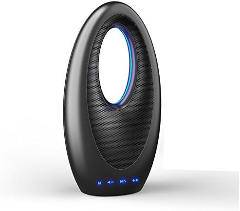 DCAE Touch Wireless Bluetooth Speaker, Built-in radio function Portable Bluetooth 4.2 Speaker Superior Sound Quality and Dual Powerful Subwoofer Enhanced Rich Bass, TF Card Support (Black)