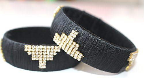 HemasaHand Made Silk Thread Bangle Set For Women 2 * 6