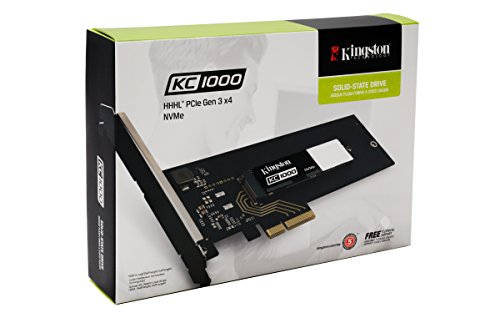 Kingston KC1000 - SSD NVMe PCIe de 240 GB, Gen 3 x4 con tarjeta HHHL AIC