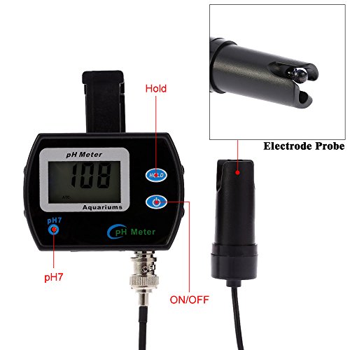 KKmoon Mini-Professional Online-pH Meter Wasser Qualität Tester / Wasserdicht Wasser Qualität Monitor Analyse-Gerät mit Temperatur Kompensation ATC-Funktion und Hintergrundbeleuchtung - 3