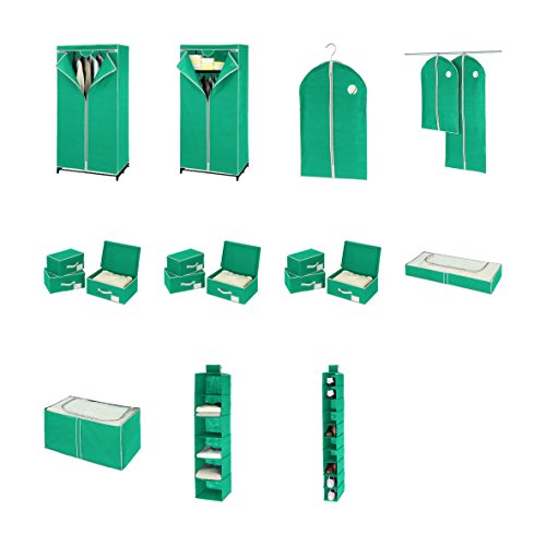 WENKO 4400062100 Unterbettkommode Breeze, Polypropylen-Faserstoff, 103 x 45 x 16 cm, Petrol - 2