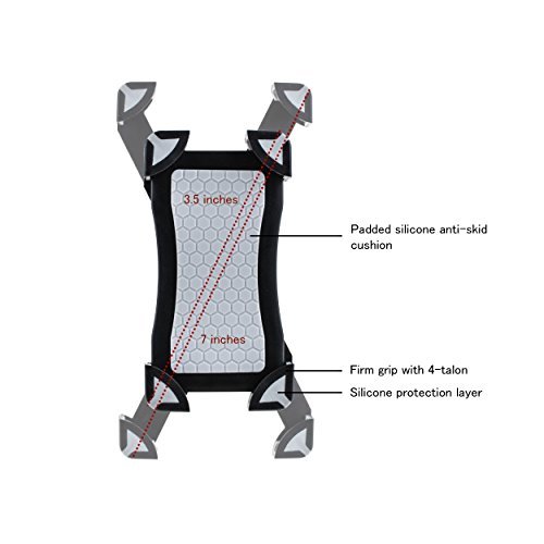 Universal Fahrrad Handyhalterung Motorrad Smartphone Halterungen Verstellbar Handyhalter fÃ¼r iPhone, Samsung, Huawei, Sony usw, AGPtek PS01, Grau & Schwarz