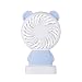 Produktbild TJL Handheld USB Mini Mini Ventilator Wiederaufladbare Mute nachtleuchtende Cartoon Cute Student Portable Home Office, Naive Blue Bear