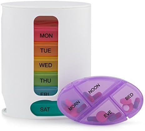 Angeloo Pill Pro Box 7 Days Pill Organiser - Easily Organize your Medicine and Vitamins for Each Day of The Week