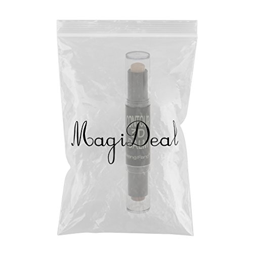MagiDeal Makeup Doppelenden 2 in 1 Kontur Stift Highlighter Creme Stick Bronzer Concealer Pen – 1 # - 2