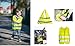 Produktbild Acara 2in1 Kinderwarnweste und Tragetasche mit Klettverschluss und Reflektorstreifen - Sicherheitsweste Kinder waschbar und in Tragetasche wandelbar - Warnweste Kinder 3-6 Jahre - gelb - Kindergröße M