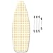 Produktbild KBBLNT Einstellbarer Bügelbrettbezug Scorch Resistant Coating - Extra Dicke Polsterung 140 x 40 cm - Packung mit 4 Clips
