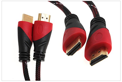 Ukelove Hochgeschwindigkeits HDMI Kabel Ethernet, 3D und Audio-Return mit vergoldeten Kontakten (HDMI Schwarz/Rot 1.8m) - 4