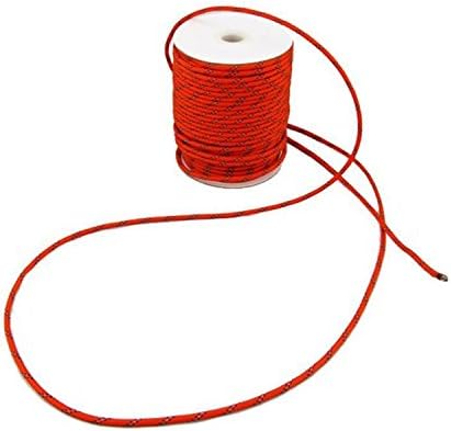 UrCool High Quality multi-purpose cord Reflective Cord Guy Line Rope Clothesline Made of 100% Nylon Perfect , hanging bear bags, boating, tying up tarps or shelters in 5mm 50M Red