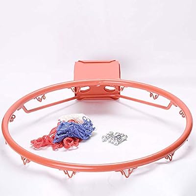 ZRK Anneau de Panier de Basketball Taille Officielle Fixé pour Fixation au Filet et au Mur, adapté aux Adultes et aux Enfants Orange