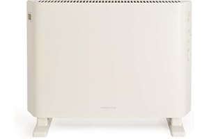 CREATE/WARM HANDY COLOURS/Convector calefactor aire blanco roto/Función ventilador y aire caliente, hasta 20m², 4 modos, ligero, silencioso, bajo consumo, 57x 23x43 cm, 2000W