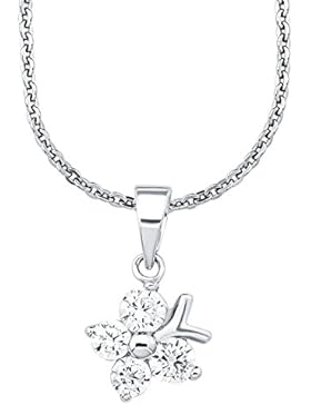 Amor Kinder-Kette mit Anhänger Schmetterling Mädchen 925 Silber rhodiniert Zirkonia weiß längenverstellbar 35+...