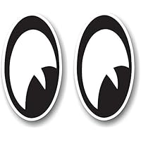 2er Set Roboter Augen Aufkleber - Reflektierend Für Mähroboter & Motorrad