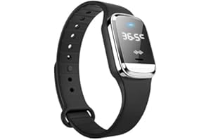 Feloyal Pulseras Repelentes de Mosquitos Visualización de Temperatura y Tiempo, Impermeable Ultrasónico USB Recargable Anti Mosquito Watch para Interior Exterior Adultos Niños Negro