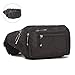 Produktbild Ridioo Gürteltasche Bauchtasche, Multifunktions Unisex Hüfttasche mit wasserdichtem Regenschutz für 8-Zoll-Handy, Geldbörse, für Reisesport Outdoor (Schwarz)