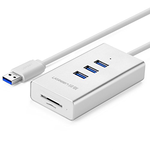 USB 3,0 Hub UGREEN Superspeed USB 3.0 Hub 3 Port mit SD/TF kartenleser mit Aluminium-Gehäuse