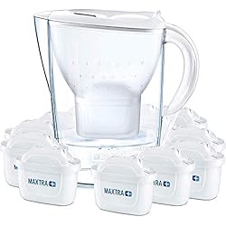 BRITA, Carafe Filtrante, Marella, 2.4L, 12 Cartouches Filtrantes MAXTRA+ incluses - Blanc