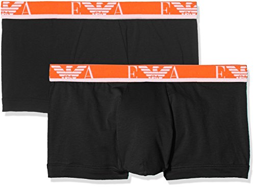 Emporio Armani Underwear Herren Retroshorts, 2er Pack1112107P715, Schwarz (Nero/Nero 07320), Large