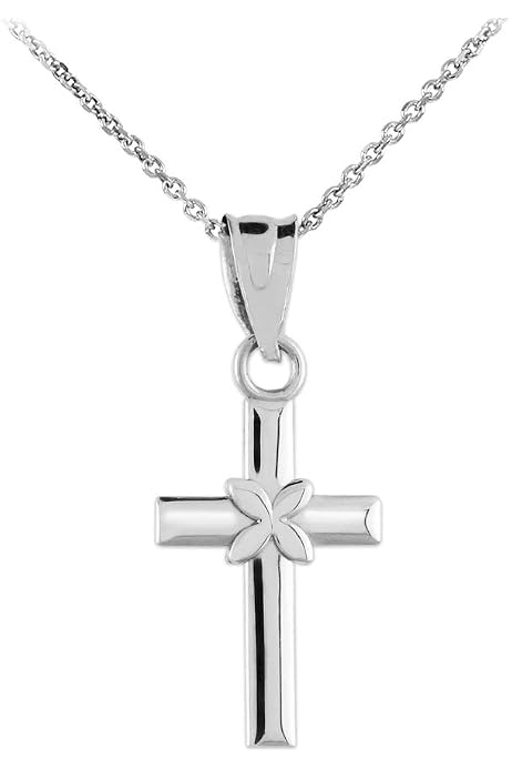 Pendentif Croix Argent 925 Holyart - 3x2 Cm, Fabrication Italienne, Bijou Religieux