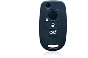 Car Passion Guscio Chiave Cover Fiat 500X Tipo 2016 Telecomando Copertura in Silicone Protezione (Nero)
