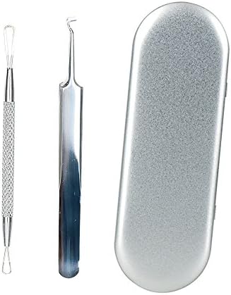 Blackhead Remover, Kaleidoario Acne Pimple Comedone Extractor, Whitehead Removal Tool Kit, Facial Cleaner Treatment kit with case (2pcs)