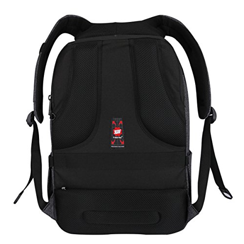 Kirando’s Premium Business Computer Rucksack – Diebstahl-Sicherung – USB-Anschluss z.B. für Power-Bank – 2 Farben – bis 15,6 Zoll – Audio-Kabel Zuführung – Getränke-Halterung – Testsieger 2017 - 6