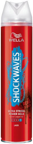 Wella Shockwaves Power Hold Lack ultra strong, 3er Pack (3 x 250 ml)
