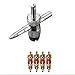Produktbild Morelyfish Dual/Single Head-Ventileinsatz-Remover Tools 4-Wege-Reifen-Reparatur-4pcs Messingventil Cores Kit Set