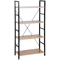WOLTU RGB9346hei Étagère en métal de Rangement 4 Niveaux Étagère en échelle Étagère de Cuisine étagère métallique
