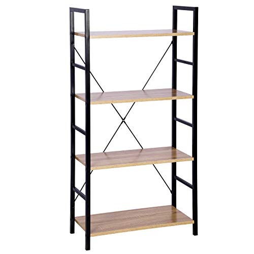 WOLTU RGB9346hei Étagère en métal de Rangement 4 Niveaux Étagère en échelle Étagère de Cuisine étagère métallique
