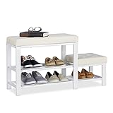 bancos 30 cm Cómodo: Banco de recibidor ideal para ponerse y quitarse los zapatos cómodamente