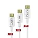 Produktbild Micro USB Kabel ULTRICS® 1M 2M 3M - 3Pack Premium USB 2.0 Ein Stecker zu Micro B EMI & EMV Abschirmung Metallgeflecht, Folie, vergoldet Daten Sync Aufladung Micro USB Kabel Android, Samsung, Tablets, PS4, XBOX One