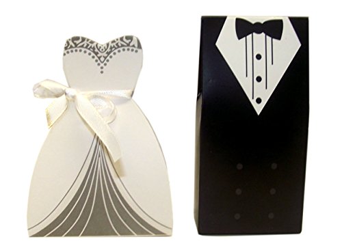 "Bride and Groom" 2er Set Hochzeitsgeschenk Geldgeschenk Wedding Favour Braut und Bräutigam Faltschachtel Schachtel Basteln